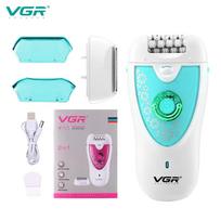 VGR V-722 Hair Removal Device - 2-in-1 Dry/Wet Multi-purpose Hair Removal Machine - Professional Eyebrow Trimmer Shaver Hair Removal Tool for Women rožinė