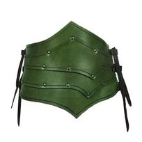 Vikingų diržas Renesanso vyriškas Viduramžių diržas Kostiumas Odinis diržas Viduramžių Cosplay Riteris Platus diržas iš dirbtinės odos žalia