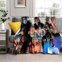 3D Spausdintas Juice WRLD 999 Legendinis Raperis Albumo Antklodė, Minkštas Mesti Antklodė Namams Miegamajam Lovai Sofai Kelionei Iškylai Dangalas Vaikui Dovana 75x90cm black
