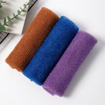 Exfoliating Mesh African Exfoliating Net Sponge Skin Smoother Back Scrubber African Bath Sponge Smooth Skin Long Strip 30g geltona