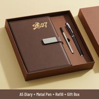2027 Faux Leather A5 New Year Planner: Time Management & Customizable Schedule Notebook black