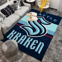 Seattle Kraken Logo Area Rug Suitable for Indoor And Outdoor,Carpets for Kitchens, Homes, Offices, Living Rooms,Home Decor,Christmas Gift 80cmx120cm gray