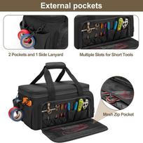 Heavy Duty Tacticals Tool Bag Non-Slip Base Multipurpose Work Organizer For Handyman Carpenter Durable Portable Tool Storage black