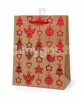 Kalėdinis dovanų maišelis „Christmas Decorations“, 22,9 cm