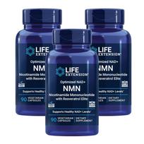 Optimized Life Extension NAD+ NMN 300mg Resveratrol Quercetin Fisetin 3 pcs 90 Tablets
