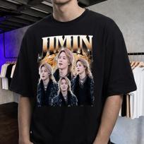 Vintage Jimin Graphic Tee, Retro 90s K-Pop Shirt, Unisex Fan Apparel, Pop Culture Gift for Music Lovers 120 black