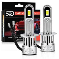 2Pcs 20000Lm H1 LED Headlight Bulbs Turbo Mini Lamps U-Shaped Copper Tube Canbus Super Bright Car Fog Lights 12V 24V 6500K White Automobile Headlamp H1 gray