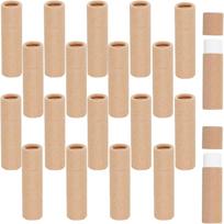 20 12g apvalus daugkartinio naudojimo Kraft popieriaus lūpų dažų tūbelė kietas DIY kosmetikos laikymo talpyklė su stūmimo-pakėlimo mechanizmu Ruda brown ruda