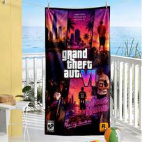 Grand Theft Auto Customized Name Beach Towel Super Soft Microfiber Quickdry Fabric Suitable for Sports Travel Swimming Yoga Bathroom Beach And Pool 80cmx160cm(31x63inch)
