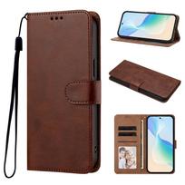 Simple Line Luxury Leather Case on For TCL 60 50 SE 60R 60 50 Pro 60 50 XE 50 XL Nxtpaper 60 Ultra Flip Wallet Book Cover Fundas TCL 50 Pro NxtPaper brown