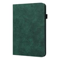 iPad dėklas 6-os, 7-os, 8-os, 9-os, 10-os kartos Reljefinis gėlių odinis dangtelis iPad 9.7 10.2 dėklui iPad 10 9 8 7 6 5 Air 1 2 dėklui For iPad 5 iPad 6 žalia