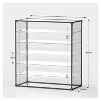 Keyboard Storage Cabinet Transparent Display Case Acrylic with 6-tier white