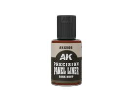 AK Interactive Dark Rust panelių linijų dažai, 30 ml AK12106