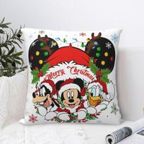 Kawaii Mickey Mouse Christmas Pillowcase Double-sided Printing Cushion Cover Decorations Pillow Case Cover Home Square 18'' 30cmx30cm red