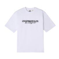 Levis Loose American Casual Versatile Comfortable Trendy Short Sleeve T-Shirt Unisex tops 006PZ-0000 XL white