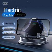 Wireless Charging Car Phone Holder with Touch-Induction Navigation Bracket black