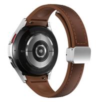 Natūralios odos+silikoninis dirželis, skirtas Samsung Galaxy Watch 7 6 4 Classic 40mm 44mm 47mm, plonas apyrankės dirželis Galaxy Watch 5 Pro 45mm Galaxy Watch5 pro gray