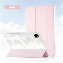 For Samsung Galaxy Tab A8 A9 A11 S6 S9 S10 FE Lite 10.4 10.5 10.9 11 X231 X210 Transparent Acrylic Case , Auto Wake/Sleep Cover Tab S10 Lite 10.9 white