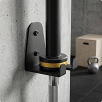 WallAttached Barbell WallMounted Organizer Saving Vertical Mount Multi Purpose Bar Holder black