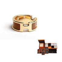 HERMES Olympe Metal Rings Unisex Gold H500058FC37S L-Basic Packaging - Packaging Box auksinė