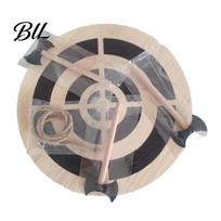 Easy Setup Dart Game Ax Throwing Target Kit, with Wood Disc, 3 Kit Axes, Rope, for Indoor Outdoor Backyard Family Party Sets