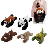 Gnu svoriniai žaislai vaikams ir suaugusiems Panda meškiukas Dinzauras minkštas žaislas apkabinama pagalvė vaikams mielos lėlės black
