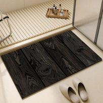 Wood Grain Diatom Mud Water-Absorbing Anti-Slip Bathroom Mat - Durable, Easy to Clean 50*80CM