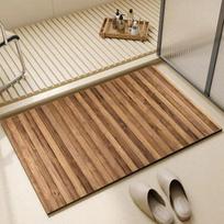Wood Grain Diatom Mud Water-Absorbing Anti-Slip Bathroom Mat - Durable, Easy to Clean 50*80CM