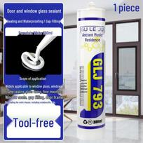 Black Silicone Sealant for Aluminum Alloy Windows - Waterproof Outdoor Wall Frame Gap Filler black