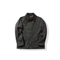 OKO wear-resistant tear-proof hunting trench coat tooling jacket soft canvas medium and long fishing jacket M black