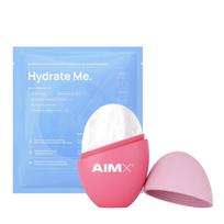 Drėkinamasis rinkinys: lakštinė veido kaukė „Hydrate Me“ ir vėsinantis masažuoklis „Cryo Ice Roller“, AIMX