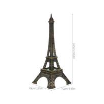 LED šviesa Paryžiaus Eifelio bokštas Vestuvių dekoracija Architektūra Metaliniai amatai Vintažinis modelis Stalo dekoracija Kelionės suvenyrai Dovana 24.5X10X10CM gray