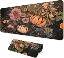 Grey Cherry Blossom Gaming Mouse Pad Antislip Rubber Base Large Computer Desk Mat Stitched Edges Long Xl Anime Mousepad Mats 800x400x2mm brown