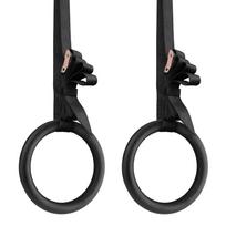 28mm ABS Gymnastic Rings Gym Rings with Adjustable Strap for Home Gym Fitness Body Strength and Muscular Bodyweight Training black