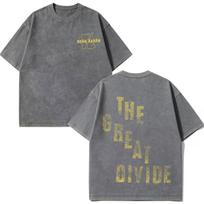 Noah Kahan The Great Divide Tour 2026 Graphics Vintage Washed T-shirt Men Women Fashion T-shirts Loose Cotton Vintage T-shirts 3XL gray