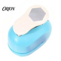 Cardboard Hole Puncher Hexagon Paper Punch for Crafts, Professional Puncher, Scrapbook Easy Press Shape DIY Arts Cardboard, Greeting Cards Decorative L white