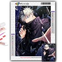Pilnas 5D „pasidaryk pats“ deimantinis paveikslas „Jujutsu Kaisen“ 5D tapyba deimantais Full Round 20X30CM black