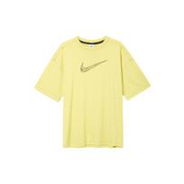 Nike SS22 Logo Print Vintage American Dopamine Sport Casual Breathable Round Neck Short Sleeve Drop Shoulder T-Shirt Women Tops DM6212-304 XL beige