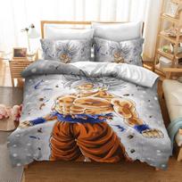 Anime 3D Dragon-Ball antklodės užvalkalas,Anime Dragon-Ball patalynės komplektas,Antklodės užvalkalų komplektas Super Saiyan patalynės komplektas 140x210cm 2pcs