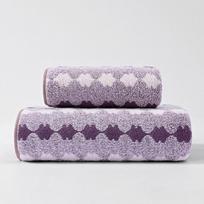 Extra Large Bath Towel for Women: Ultra Soft, Ultra Absorbent, Quick Drying - Modern Design, Space Theme, 290 GSM, Polyester Material CDN 34*74 violetinė