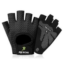 Silicone Yoga Gloves Non-Slip Gym Gloves Outdoor Half-Finger Gloves  Women Men L black