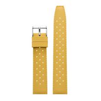 20mm 22mm Tropical Silicone Watch Band Quick Release Soft Strap for Oris for Seiko for Citizen Rubber Tropic Smart Watch Straps 20mm&Silver Buckle geltona