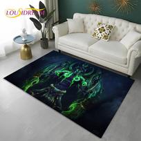 World of Warcraft Žaidimas WOW Lich King DH Kilimas Kilimas Namams Svetainei Miegamajam Sofai Durų Kilimėlis Dekoras, Plotinis Kilimas Neslystantis Grindų Kilimėlis 40x60cm gray