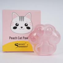 Handmade Peach Cat Paw Cartoon Soap - Fragrant Essential Oil Face & Bath Soap gray