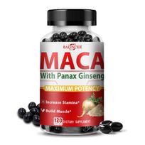 BALINCER Maca with Panax Ginseng Maximum Potency Dietary Supplement Capsules 120 Count 120 Capsules