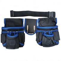 Thickened Canvas Multifunctional Electrician's Tool Waist Bag with Magnets black