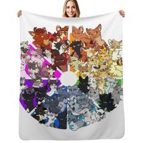 Karingos katės spalvų ratas Mesti pledas Daugiafunkcis minkštas šiltas pledas namams ir kelionėms 75cm*90cm beige
