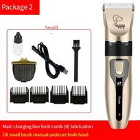 Dog Hair Clipper Pet Hair Trimmer Set Puppy Grooming Electric Shaver Ceramic Blade Cat Accessories Cordless Charging Professiona gray