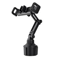 Dual Car Tablet and Cup Holder with 360° Rotation black