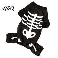 Small Dog Onesie Halloween Jumpsuit Glow-in-The-Dark Skeleton Pet Onesie Spooky Trick or Treat Outfit Four-Legged Clothes for Dogs Trick-or-Treat XL juoda